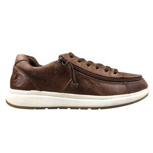 Billy Men's Size 10.5M BILLY Brown Leather Comfort Lows Side Zip Sneakers Shoes